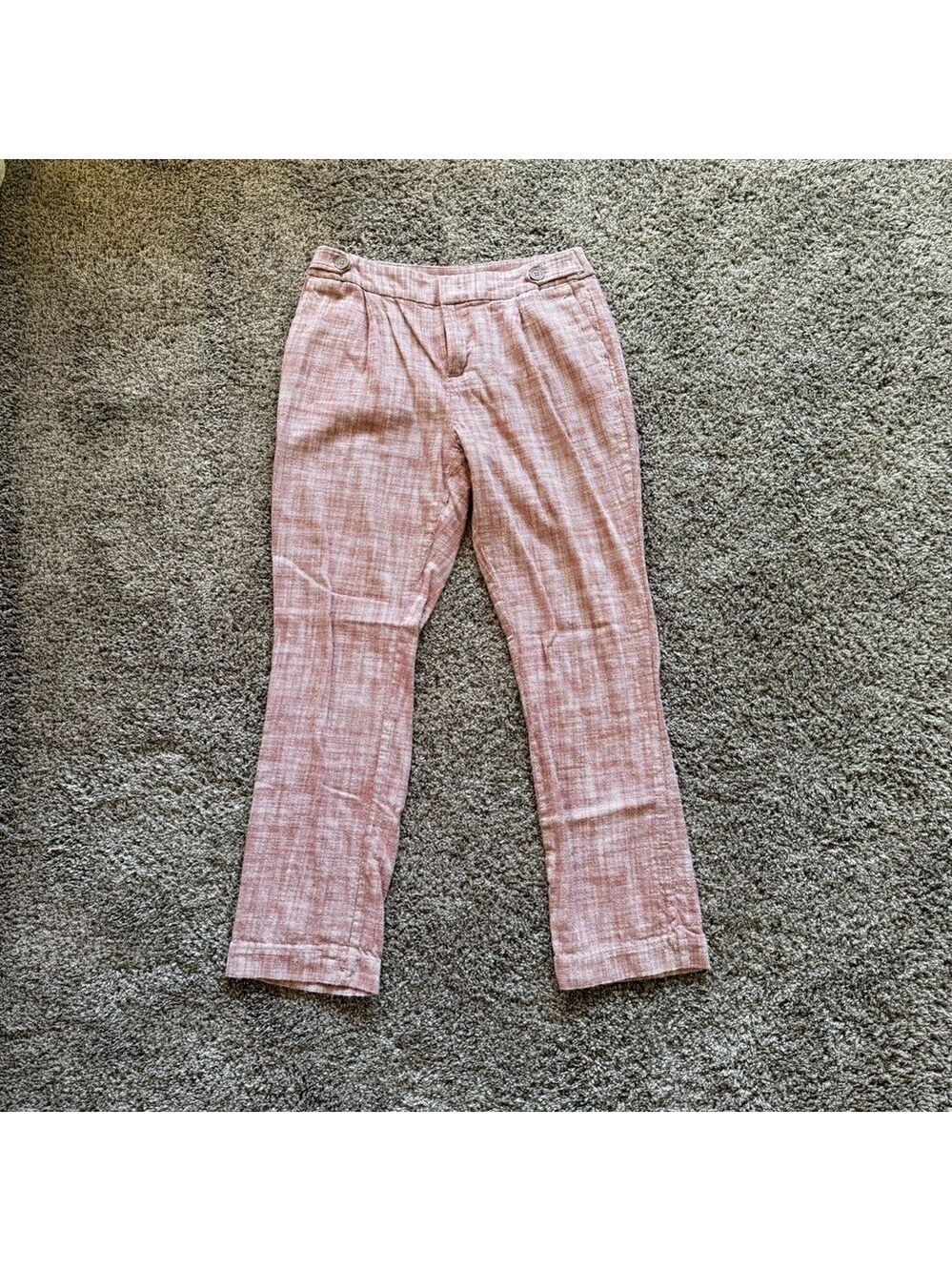 Christopher & Banks Rust Textured Trouser Pants Size 6